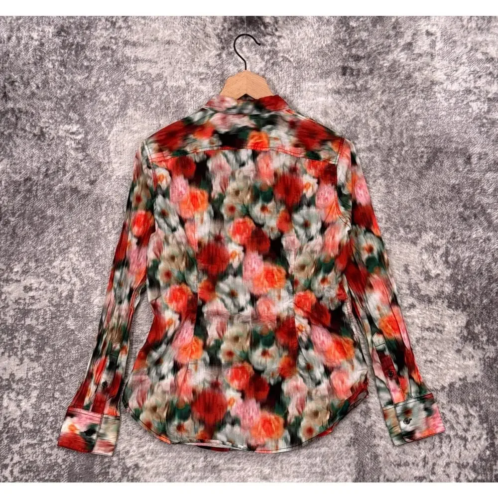 J Crew x Liberty London Shirt 6 Womens Slim Fit Cotton Hazy Days Floral
